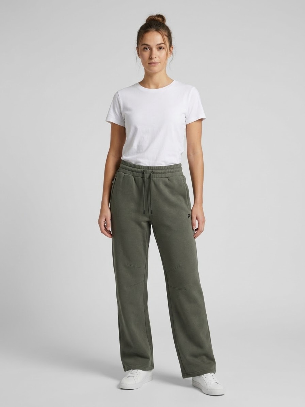 Fabletics Athleisure Streetwear straight wide Leg Sweatpants Fleece Lounge STAIN